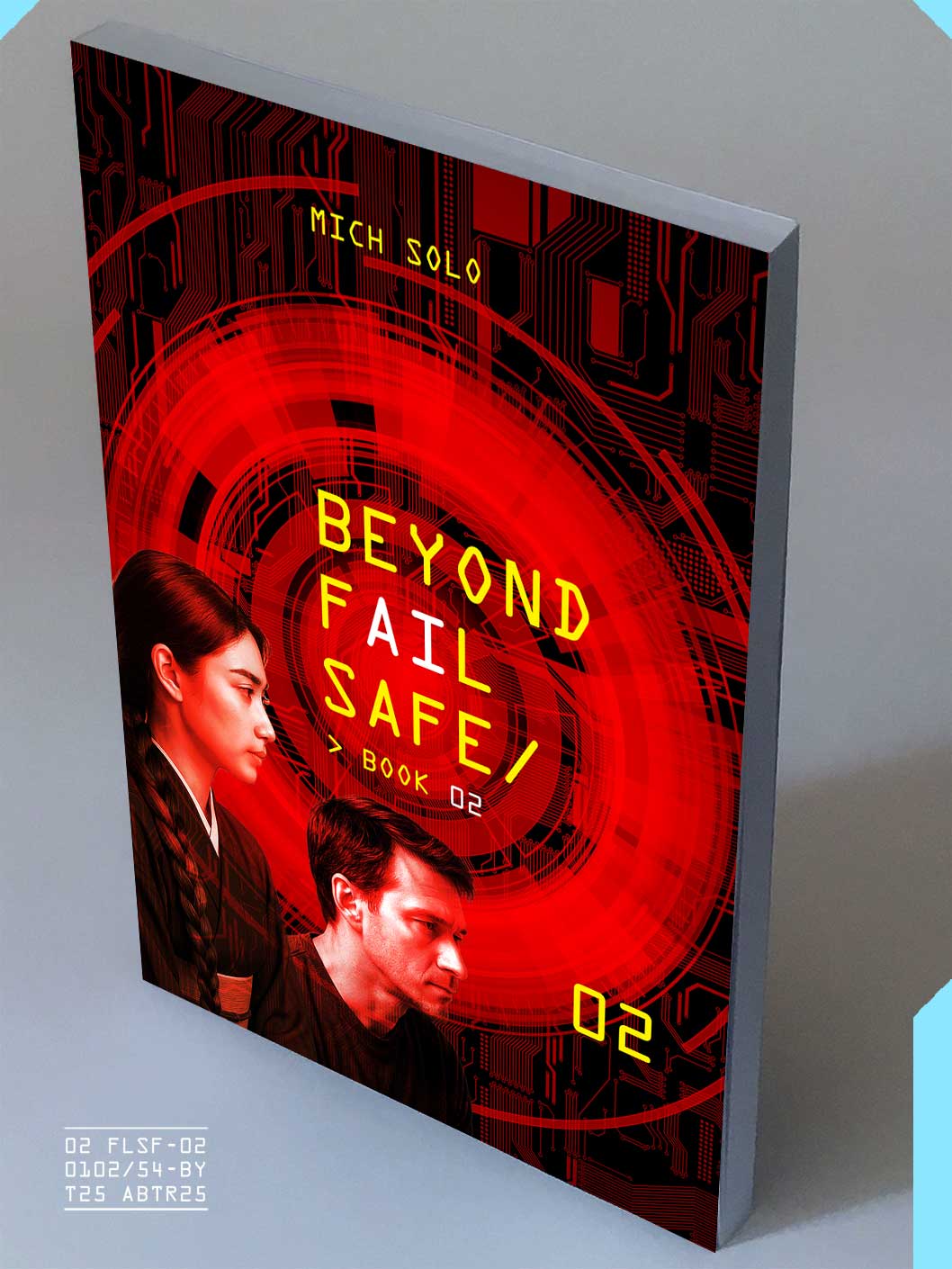 book cover showing a white robot-like face