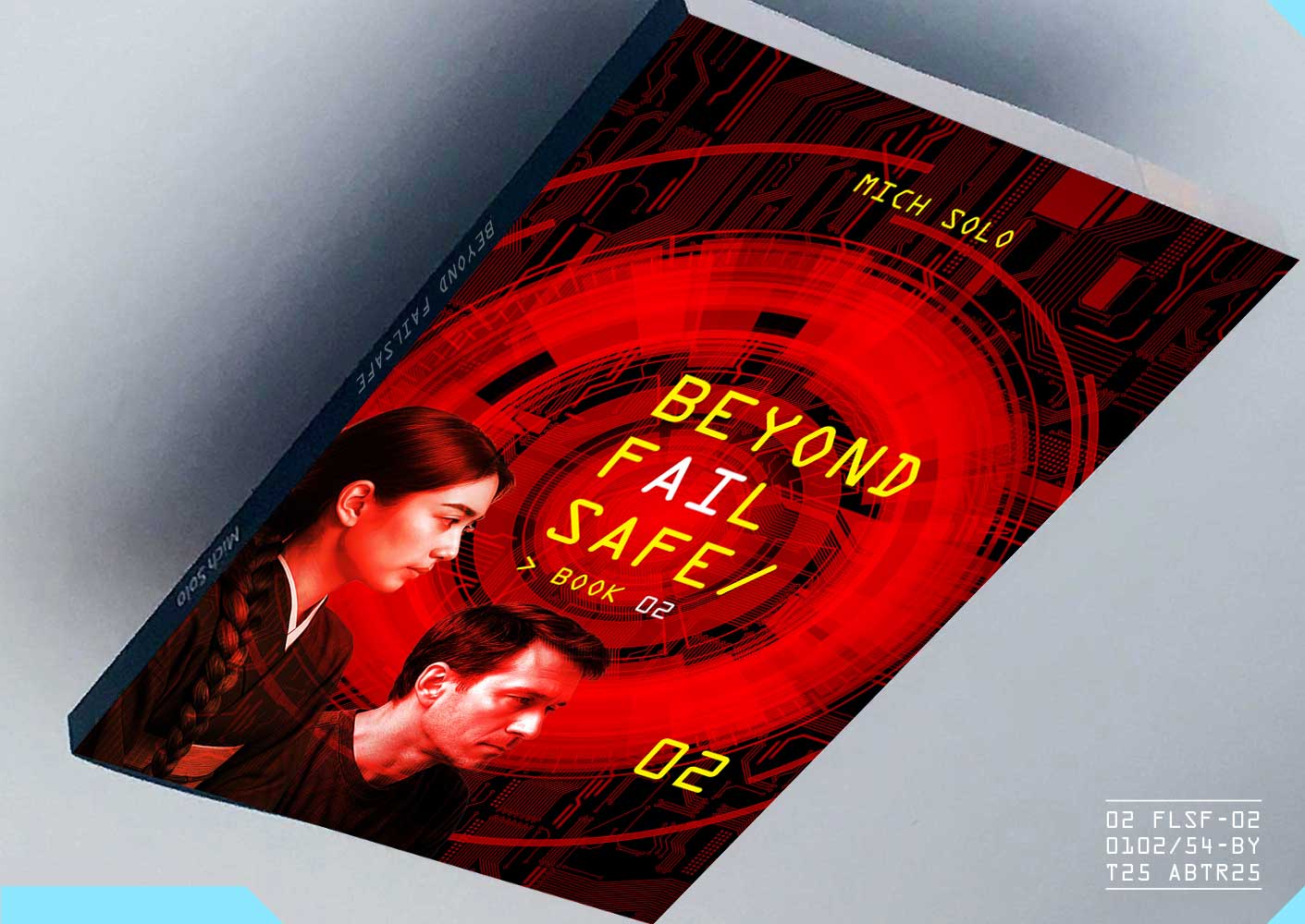 book cover showing a white robot-like face