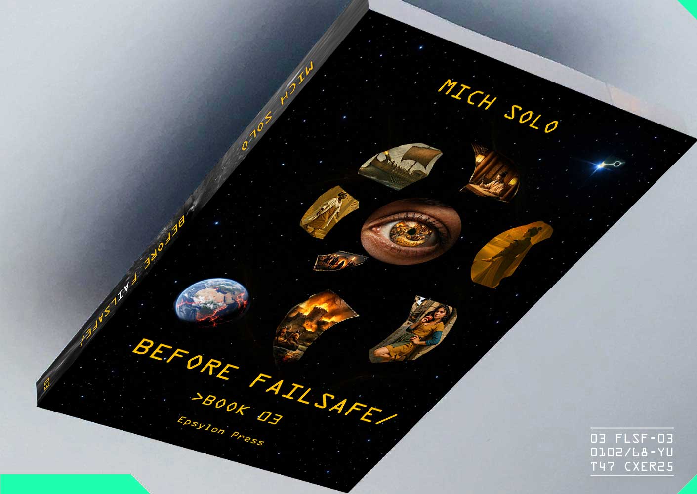 book cover showing a white robot-like face