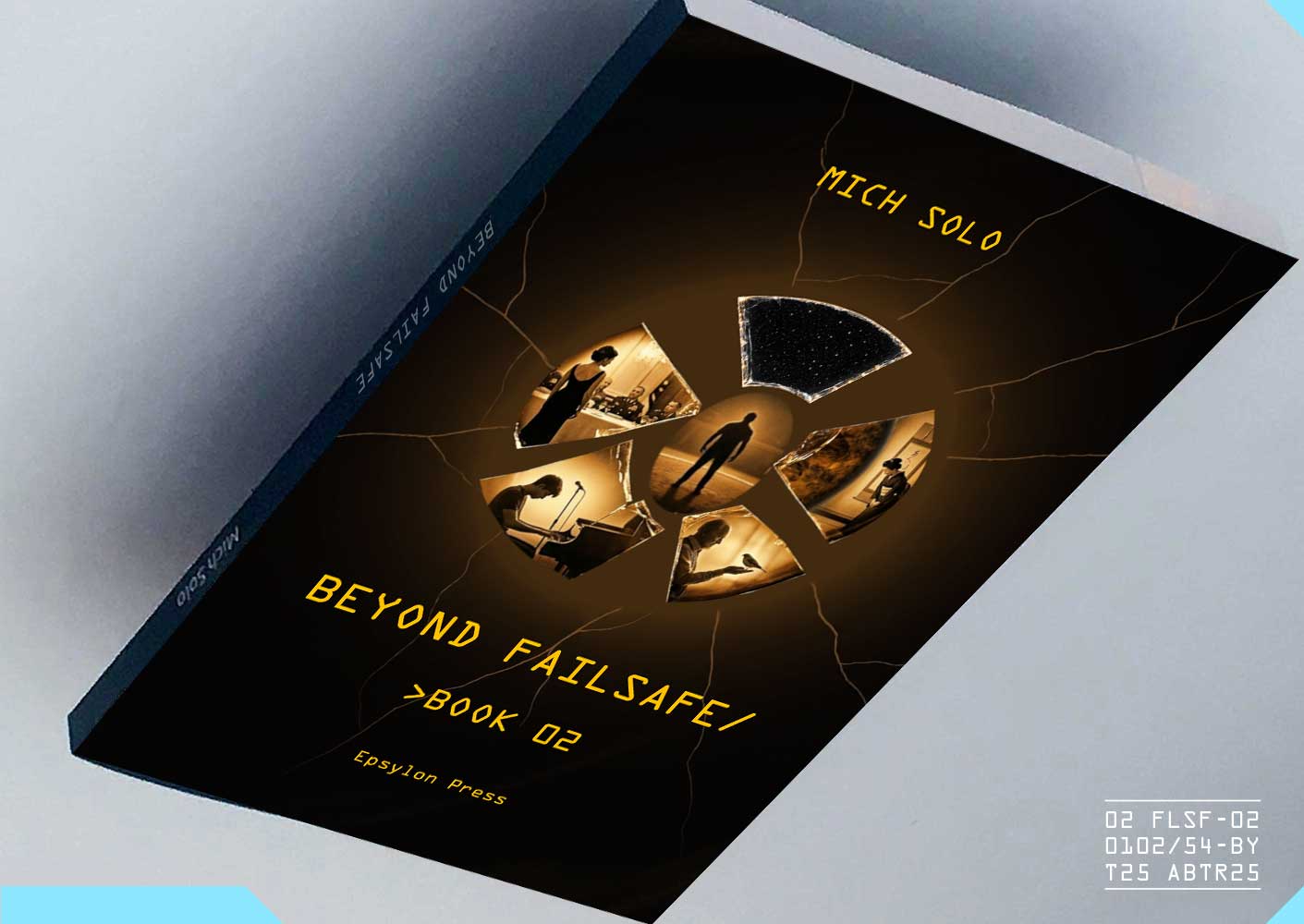 book cover showing a white robot-like face