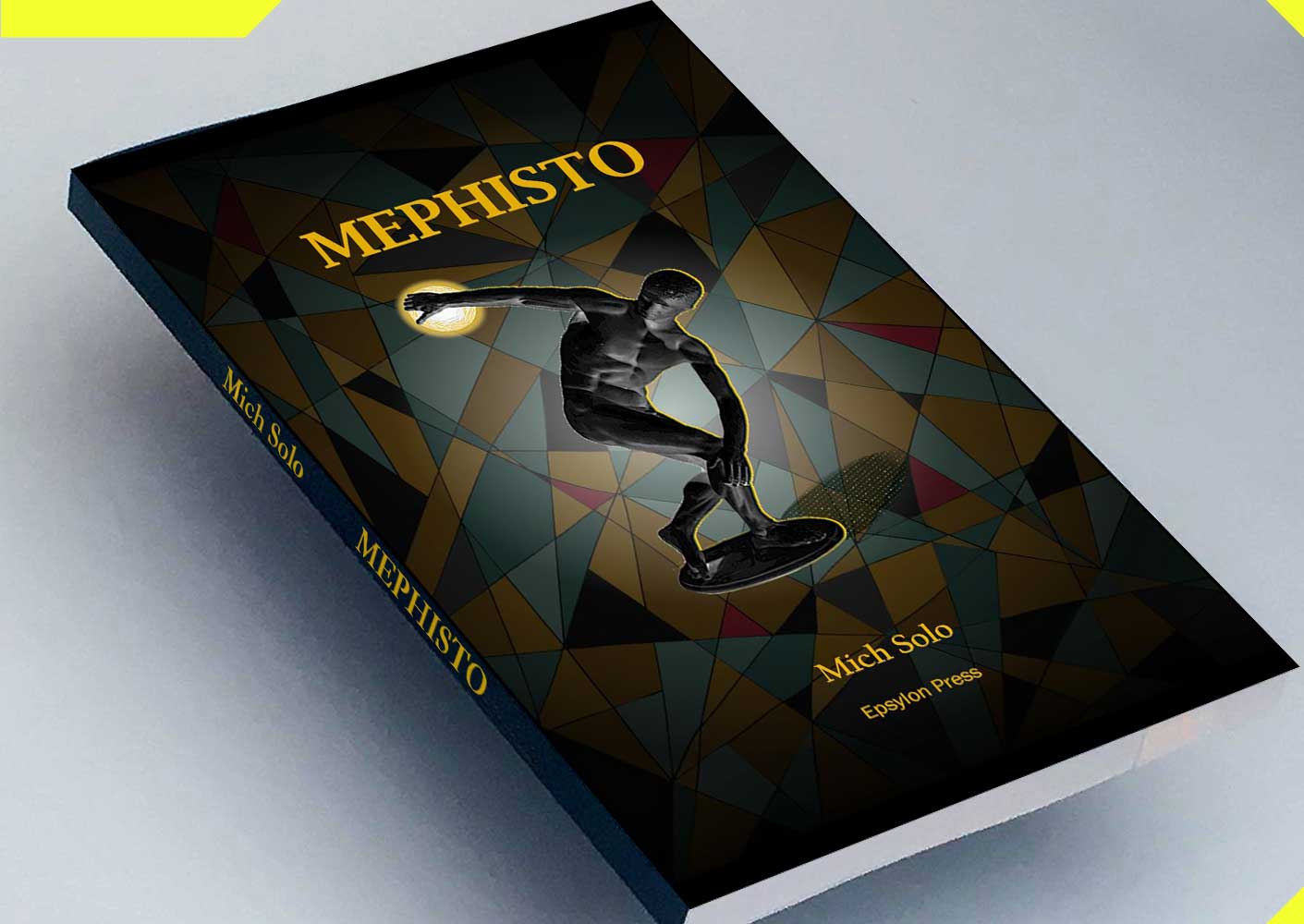 book cover showing a white robot-like face